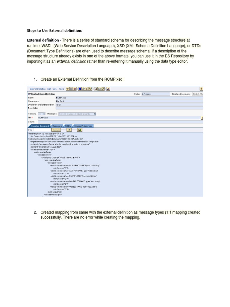 Steps To Use External Definition External Definition PDF
