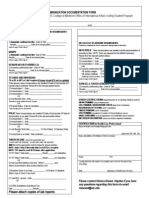 Immunization Form International Visiting Students