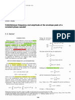 Instantaneous  frequency  and  amplitude  at the  envelope  peak  of  a 
constant-phase  wavelet 