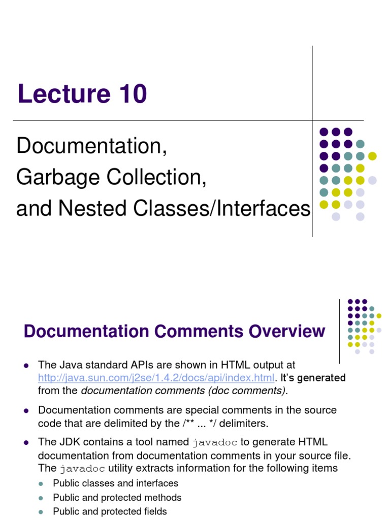 Documentation Garbage Collection Java | PDF | Class (Computer ...