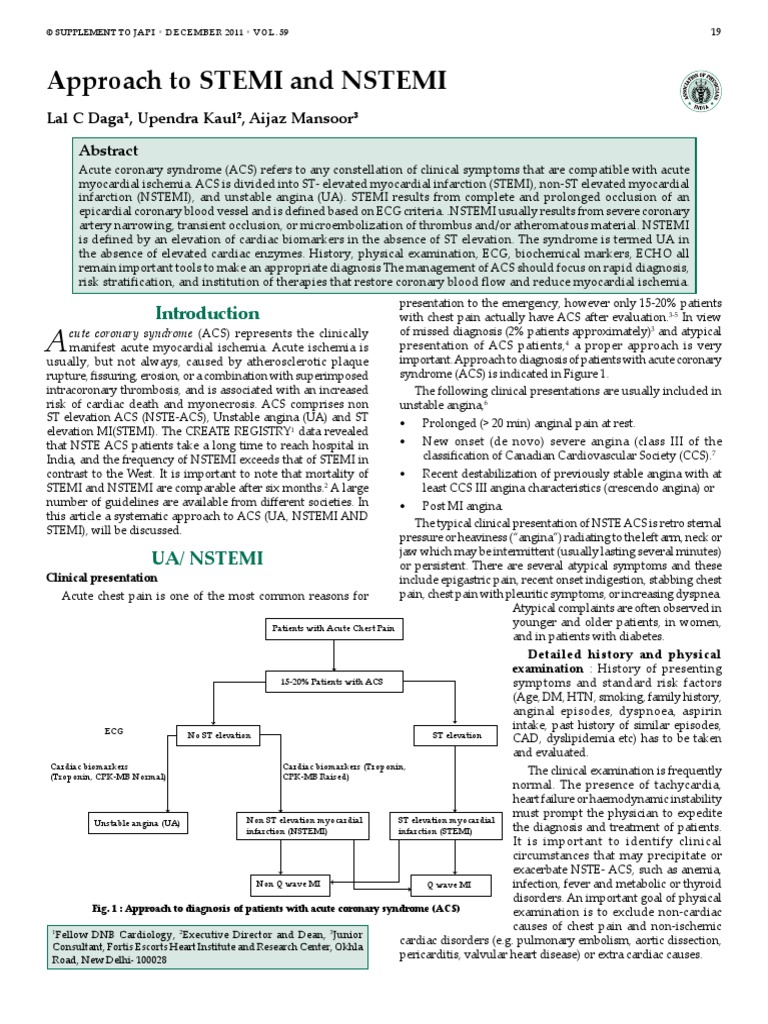 04 Approach To Stemi | PDF