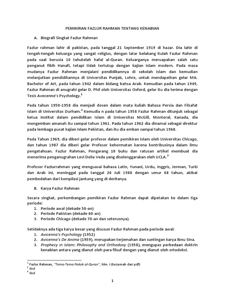Fazlur Rahman Makalah Pdf