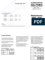 Tennishal Winter 2009-2010
