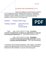 CIVL 181 Modelling Systems With Uncertainties (3-1-0:3)