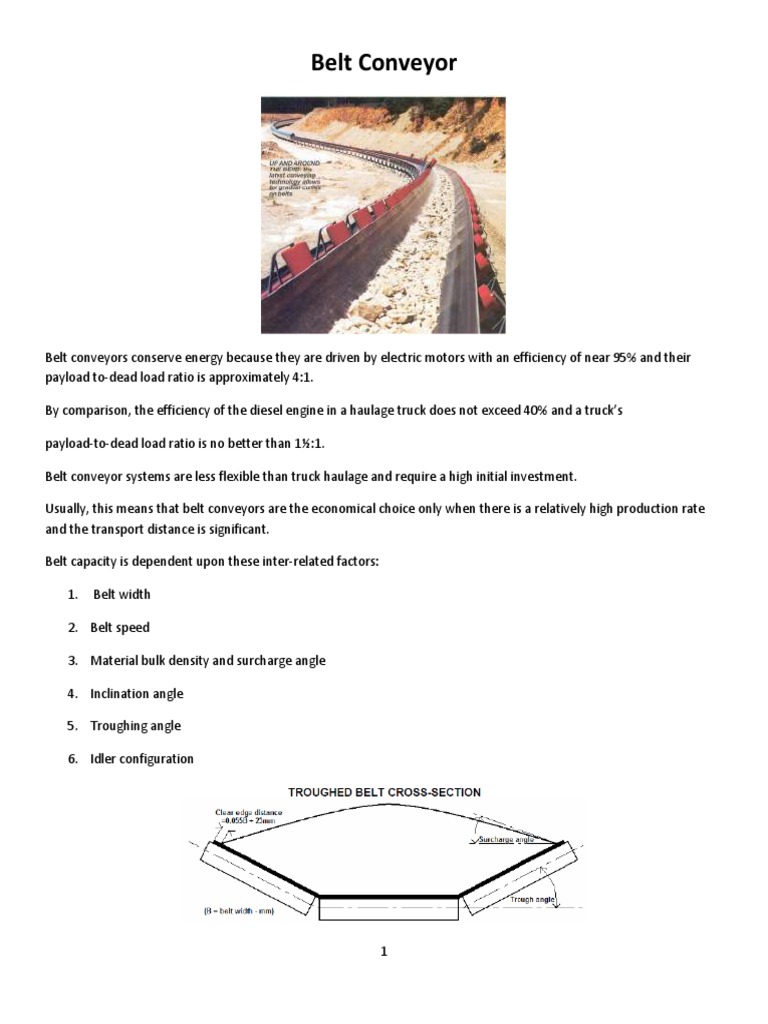 Belt Conveyor Pdf Belt Mechanical Horsepower