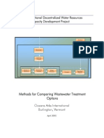 Methods For Comparing Wastewater Treatment Options