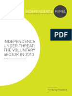 Independence Under Threat The Voluntary Sector in 2013