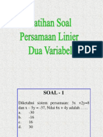 Latihan Soal Persamaan Linier Dan Variabel