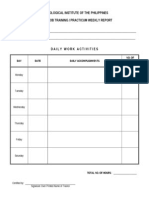 TIP OJT Weekly Report Template