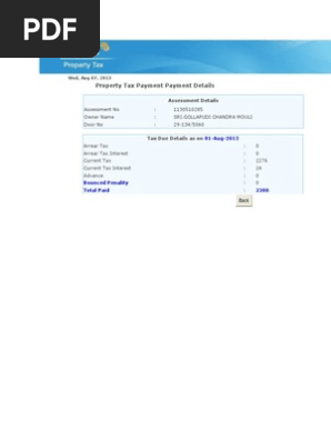 Ghmc Tax Paid Receipt