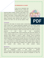 A PSICOLOGIA DA EDUCAÇÃO CRISTÃ - 4 A 6 Anos