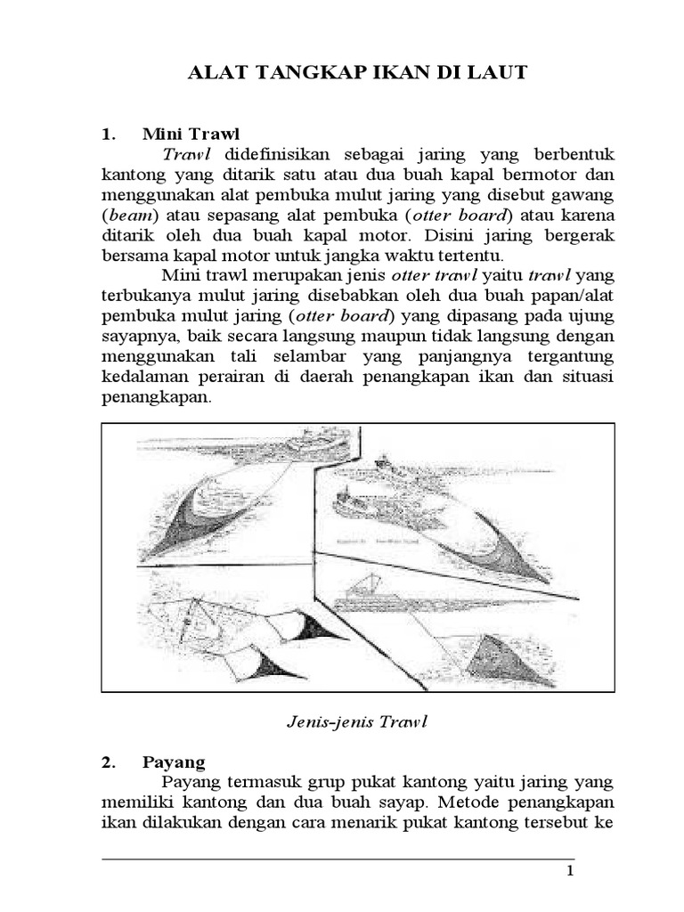 Jenis - Jenis Alat Tangkap Dan Pengoperasiannya | PDF