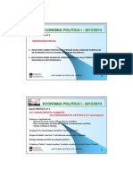 Economia Politica i - Praticas - Aula 1 - 2013-2014