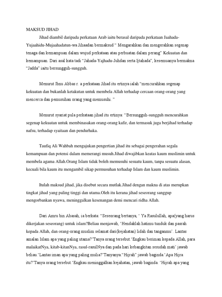Maksud Jihad Pdf