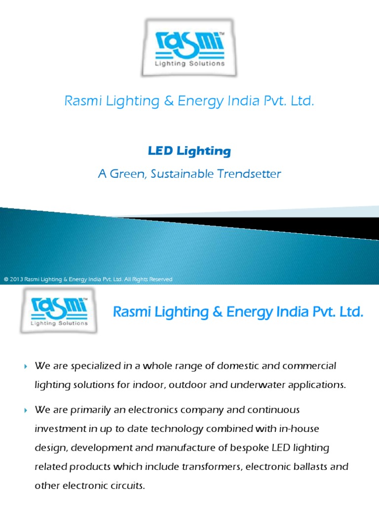 Rasmi LED Lighting Company. LED Light, Indoor, Outdoor, Underwater LED