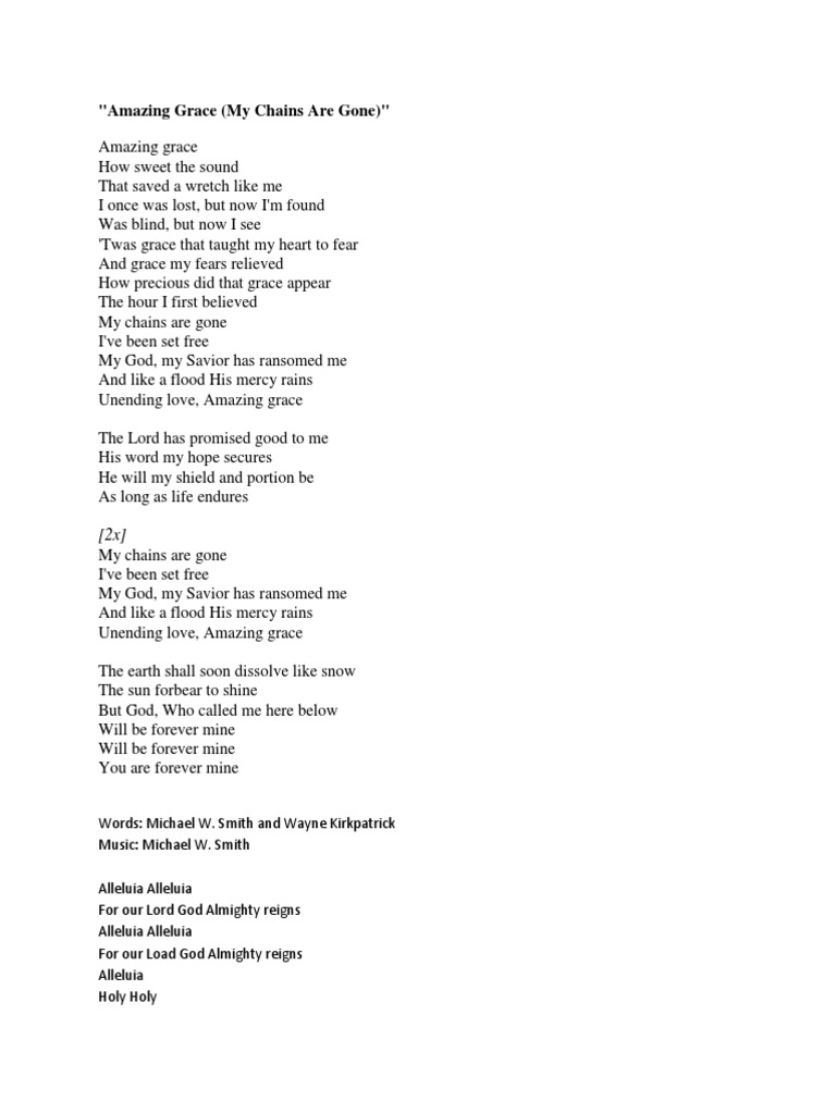 Amazing Grace Lyrics | PDF