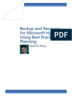 Backup and Recovery For Microsoft Hyper-V Using Best Practices Planning