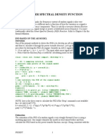 Power Spectral Density Function