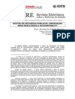 GestÃ£o de Recursos PÃºblicos - orientaÃ§Ã£o para resultados e a