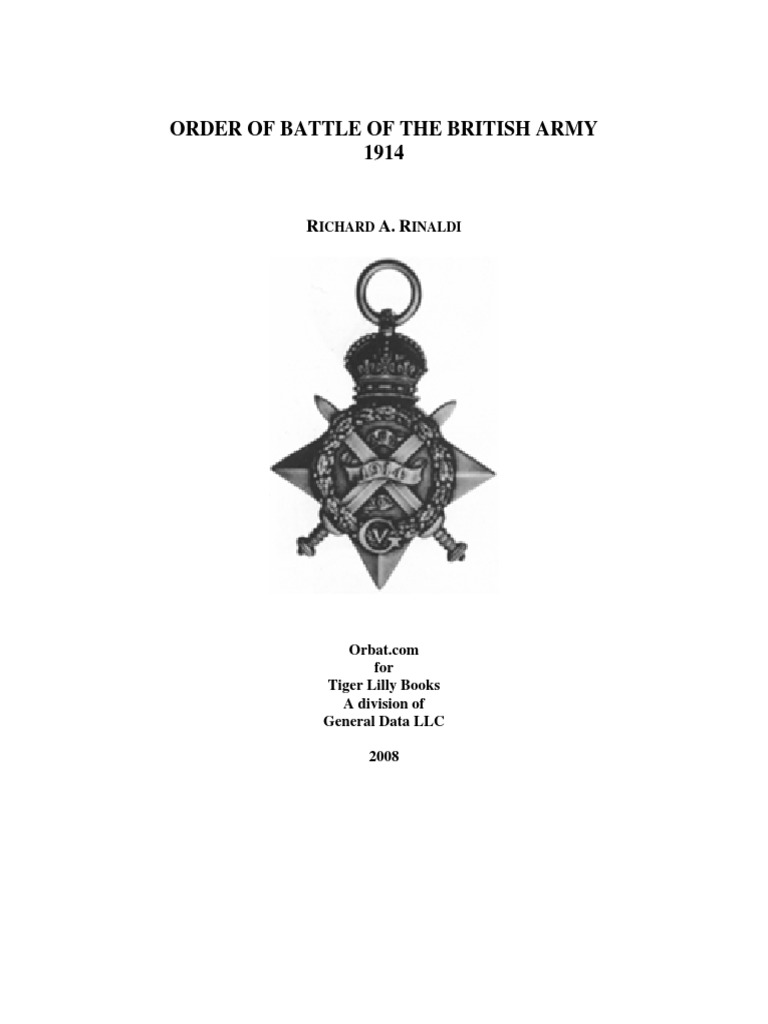 01-Order of Battle British Army 1914 | PDF | Division (Military) | British  Army