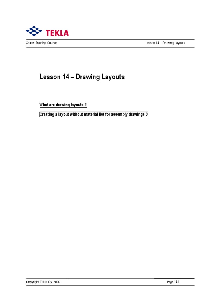 Lesson 14 - Drawing Layouts: What Are Drawing Layouts 2 Creating A