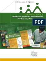 DAVID MEDIANERO BURGA - Guía Metodológica. Diseño de Proyectos de Promoción Productiva y Fortalecimiento Empresarial