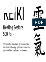 Reiki: Healing Sesions 500 Rs.