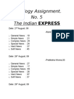 Sociology Assignment. No. 5 The Indian Express