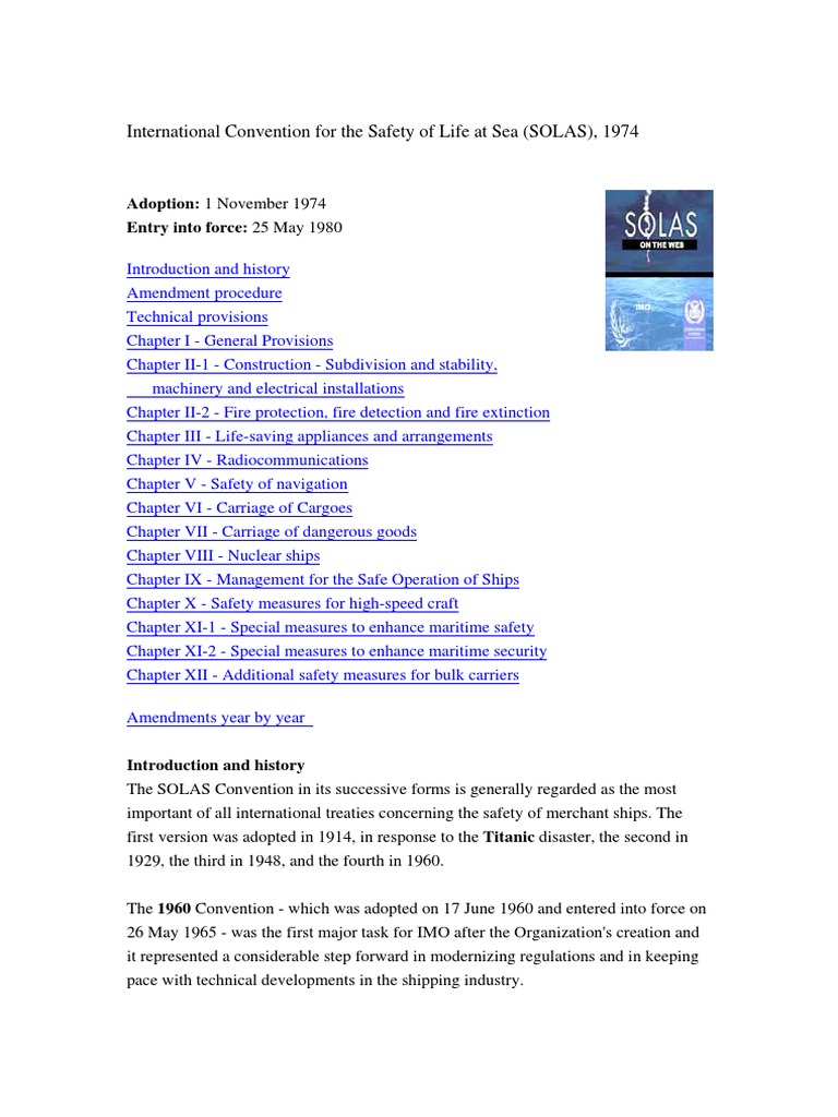 Solas | PDF | Dangerous Goods | Ships