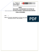 Manual de Operacion y Mantenimiento Sistema de Agua Potable Rural Sin Bombeo