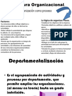 Estructura Organizacional. Departamentalizacion