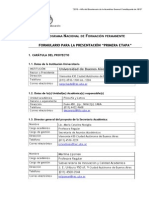 INFOD, Formulario