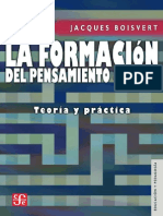 Jacques Bosviert, La formación del pensamiento crítico