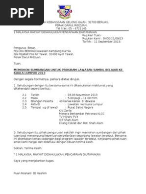 Surat Sumbangan Hari Kanak2 Pdf