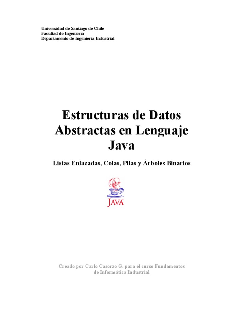 Estructuras de Datos en Lenguaje Java (CCG) | PDF | Puntero ...