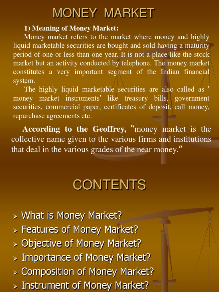 Understanding the Money Market Basics | PDF | Money Market | Financial ...