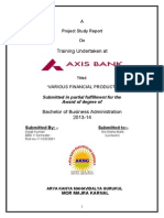 VARIOUS FINANCIAL PRODUCTS OF AXIS BANK