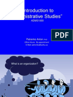 "Introduction To Administrative Studies": ADMS1000