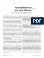 Comparison of the Bligh and Dyer and Folch Methods for Total Lipid Determination in a Broad Range of Marine Tissue