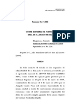 Proceso No 31260: PEÑA, Contra El Fallo de Segundo Grado Proferido Por El