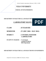 Control System Lab Manual