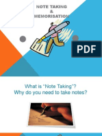 Note Taking & Memorization Techniques