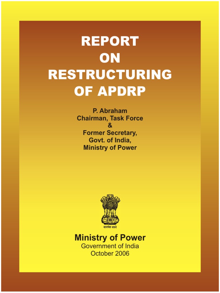 Restructuring of APDRP Report | PDF | Electric Power Distribution ...
