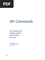 API Commands: For Resellers of Domain Names and Related Services