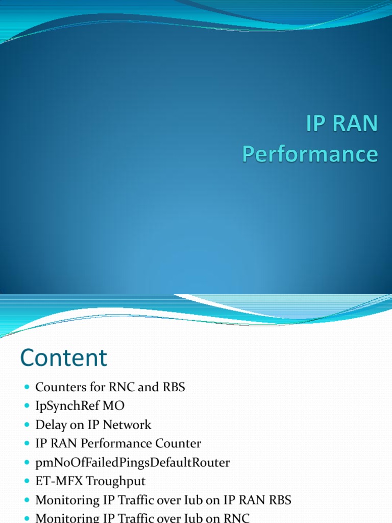 IP RAN Performance | PDF | Internet Protocols | Internet Standards