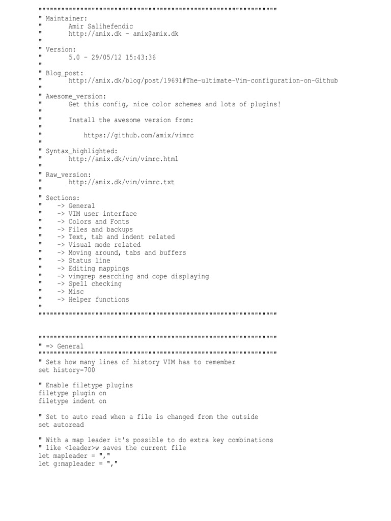 Ultimate Vim Configuration | PDF