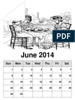 PRINTABLE MONTHLY CALENDAR June 2014