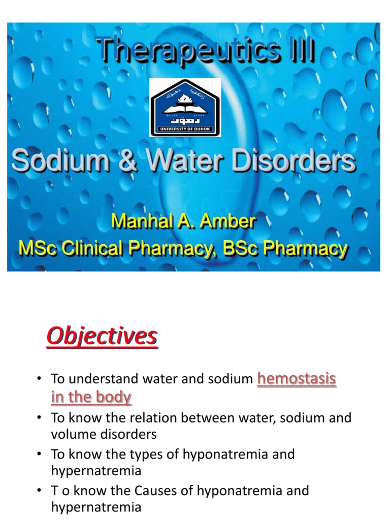 Hyponatremia and Hypernatremia Overview | PDF | Medical Specialties ...