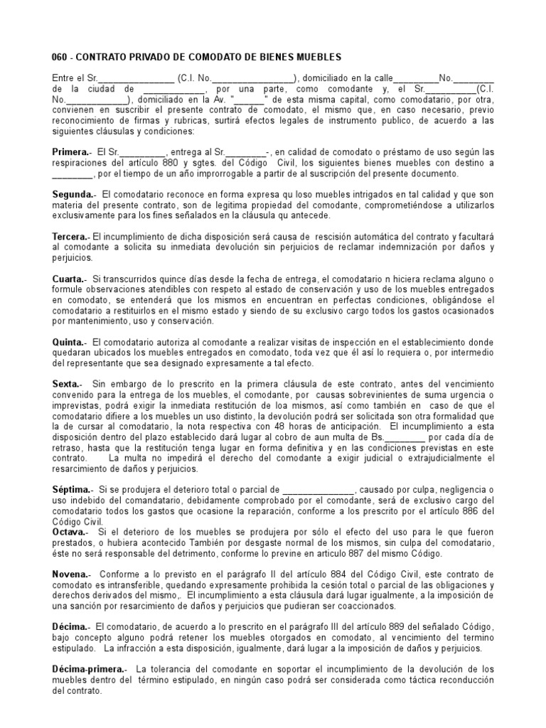 modelo contrato privado prestamo particulares