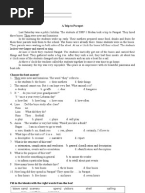 Contoh Soal Recount Text Untuk Smp Kelas 9